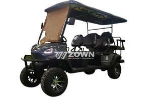 Voiturette de golf électrique populaire pour adultes, 6 places, batterie lithium 48V, structure en acier, sièges en cuir, 30-50 km/h, certifiée CE - Product Image 2