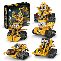 Robot programable 5 en 1 con control remoto, kit de construcción de bloques tecnológicos para niños, kit de robot tecnológico con sensor de gravedad