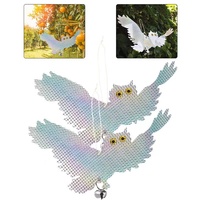 Vente chaude hibou réfléchissant ruban réfléchissant laser double face effraie les oiseaux effaroucheur d'oiseau anti pigeon utilisé pour le contrôle des oiseaux