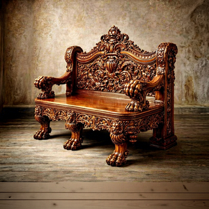 Luxury Traditional Royal-Inspired Convertible Tufted Apartment Living Room <b>Sofa</b> Set with Teak <b>Wood</b> <b>Frame</b> & Plush Foam Cushions - Product Image 1