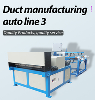 Máquina para Fabricar Ductos HVAC, Máquina para Ductos Metálicos de Aire, Línea de Producción Automática de Ductos de 3 Líneas