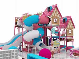 Juego de toboganes para niños de parque al aire libre de plástico y acero inoxidable modular multisección para Parque Comercial - Product Image 2