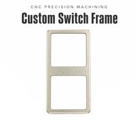 Plaque d'interrupteur en aluminium usiné CNC, anodisée, personnalisée, pour interrupteur mural, compatible OEM, pour hôtel de luxe