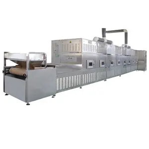 Forno industrial de secagem com esterilizador, desidratador de alimentos em escala industrial, forno de micro-ondas contínuo de 100 kg