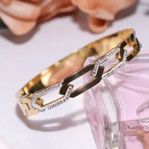 Bracelet en acier inoxydable 316L, breloques à chiffres romains, cristal étincelant, Design infini, bracelet unisexe