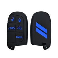Accessoires de voiture applicables, étui de protection en silicone pour clé, résistant aux rayures, logo personnalisé pour Jeep Grand Cherokee Dodge