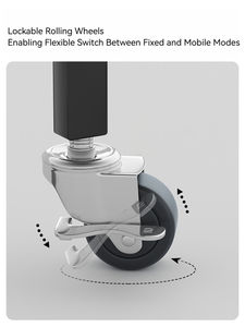 Premium Faltbares Aufbewahrungsregal aus Kohlenstoffstahl 71cm - Massivholzplatte Mehrschichtig CA009 Organizer mit Feststellbaren Rollen - Große Kapazität - Product Image 6