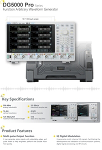 Rigol DG5252/5352/5502 Pro 250MHZ/350MHZ/500MHZ Función Generador de señal de forma de onda arbitraria para equipos de prueba - Product Image 2