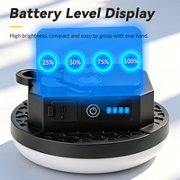 Lanterne de camping LED rechargeable 300LM, 4000mAh, type C, portable, magnétique, avec crochet de suspension pour situations d'urgence en extérieur