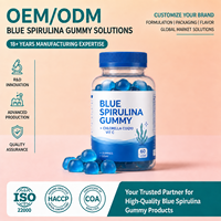 Gommes de Spiruline Bleue OEM ODM Marque Privée Vente en Gros Haute Qualité Chlorella CoQ10 Vitamine C 60 Gommes pour Antioxydant
