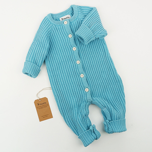 Pinuotu Baby Knitted Clothing Sets Toddler Chunky Beanies Suit Malhas Romper Kids Button Matching Outfit Set - Product Image 4