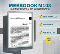 Liseur de livres électroniques Meebook M103 avec écran E-Ink de 10,3 pouces, Android 11, 300 PPI, processeur quadricœur, 4 Go + 64 Go, éducatif