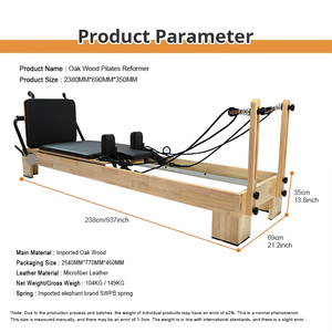 Machine d'équipement de réformateur de Pilates en bois massif de haute qualité pour <span class=keywords><strong>club</strong></span> de Pilates - Product Image 3