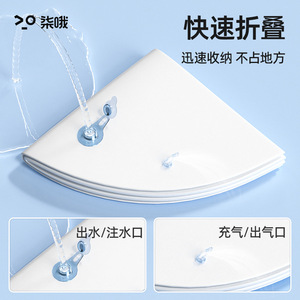 Tapis d'eau gonflable rond pour chat, lit rafraîchissant d'été pour animaux de compagnie, en plastique épais, utilisable en toutes saisons - Product Image 3
