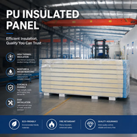 Panneau sandwich en mousse de polyuréthane PU PUF pour mur de chambre froide et isolation thermique d'entrepôt