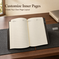 Coffret cadeau personnalisé en cuir PU A5 avec stylo, ensemble de carnet à couverture rigide pour le bureau et l'école