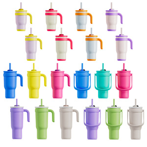 Stainless Steel Tumbler 40oz Insulated Cup With Straw For Home Car Office Outdoor Travel Use - Product Image 1