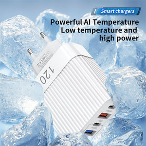 120W Snelle Gan Opladerkop Ultra Oplader <span class=keywords><strong>3</strong></span> USB <span class=keywords><strong>2</strong></span> Type C <span class=keywords><strong>3</strong></span>.1A Universele Reisaanpasser Elektrische Oordopjes Mobiele Telefoons - Product Image 2
