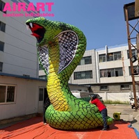 Serpent python gonflable personnalisé, ballon gonflable géant en forme de cobra pour la décoration d'événements d'horreur d'Halloween