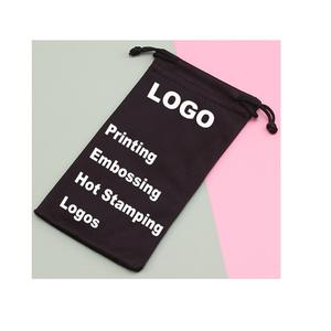 מותאם אישית מודפס משקפי שמש תכשיטי שקיות אריזת Sunglass אבק תיק משקפיים מיקרופייבר משקפיים פאוץ עם שרוך - Product Image 1