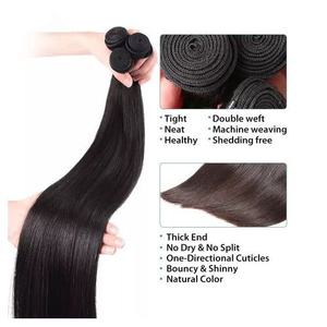 Precio de fábrica Salón Fibras de cabello natural Cabello liso sedoso sintético súper largo Paquetes de cabello liso de hueso completo a extremo - Product Image 3