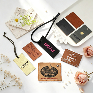Étiquette en similicuir 3D avec lettres en relief, logo personnalisé, patch en cuir gaufré pour vêtements streetwear, décoration de sac à main - Product Image 5