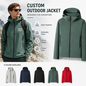 Wholesale Durable Waterproof Outdoor <b>Jackets</b> Customized Logo Embroidered Hooded Thickened Work Shirt <b>Jackets</b> Corporate Uniforms - Product Image 1