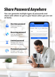 NEU TTlock Multifunktions-Wireless-Tastatur WK3 RFID-Zugangs kontroll <span class=keywords><strong>system</strong></span> mit Fingerabdruck-Kartencode-App - Product Image 3