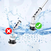 Ensemble de brosses de nettoyage 9 en 1 Brosse de nettoyage électrique multi-usages Brosse rotative à main Usb pour salle de bain