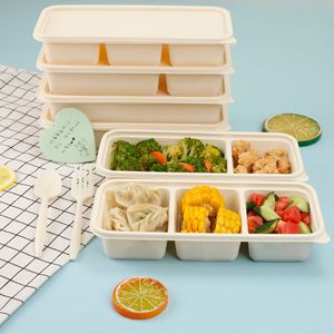 Lonchera Rectangular Biodegradable de Almidón de Maíz, Estilo Japonés, con Tapa, Apta para Microondas, Contenedor Desechable para Comida - Product Image 1