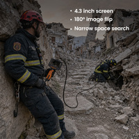 Detector de Víctimas con Cámara HD LCD y Sonda Impermeable de 5m, Tipo Ojo de Serpiente, para Búsqueda en Pilas de Escombros con Cable Largo