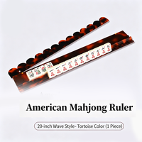 Support magnétique en acrylique de qualité professionnelle pour 4 joueurs de Mahjong, organisateur de tuiles à bords ondulés motif écaille de tortue pour casino et club
