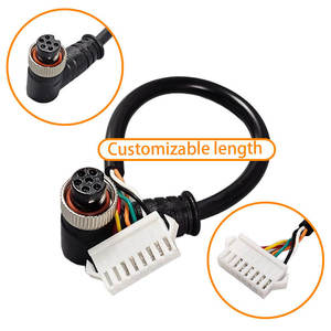 สายเชื่อมต่อ GX12 6 พิน เป็น SMP2.5 8 พิน แบบมุมฉาก ตัวผู้-ตัวเมีย สายไฟ 24AWG - Product Image 2