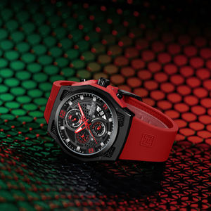 Montre à quartz pour homme NF8051T, nouvelle mode, étanche, bracelet en silicone, classique, pour affaires, avec date, 22 mm, 44 mm - Product Image 6
