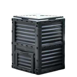 <span class=keywords><strong>Composteur</strong></span> extérieur en <span class=keywords><strong>plastique</strong></span> recyclé de 300 L, grand format, facile à assembler, durable, avec aérateur pour déchets organiques - Product Image 1