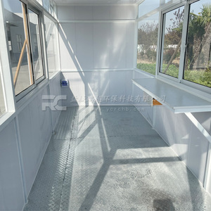 Cabine de sécurité en acier préfabriqué 2x3m, structure moderne, mobile, légère et soudée pour extérieur - Product Image 2