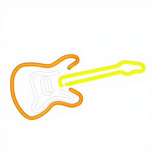 Enseigne néon durable et économique pour guitare électrique, avec une durée de vie de plus de 50 000 heures, idéale pour la décoration de bars et de fêtes - Product Image 1