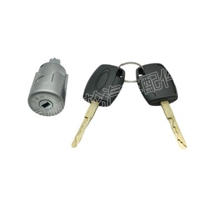 Ford Transit Mk8 Ignition <b>Lock</b> Cylinder 1926227 With 2 Keys Grey Zinc Plated Cylindrical <b>Lock</b> For 20142019 - Product Image 1