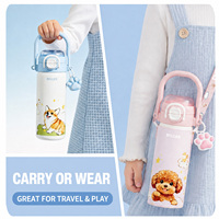 Gourde isotherme portable en acier inoxydable 316 pour enfants, mignonne, pour l'école et le bureau