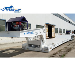 6/<span class=keywords><strong>8</strong></span> essieux robuste chargeur surbaissé Semi remorque 60/80/100 <span class=keywords><strong>tonnes</strong></span> capacité pelle Transport étape chute pont Lowbed camion remorques - Product Image 3