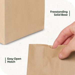 Small Paper <b>Snack</b> Durable Kraft Paper Bags Food Grade Biodegradable Perfect for Shopping Storage Small Trash Cans Paper Bags - Product Image 5