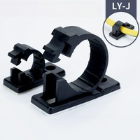 Attaches-câbles autocollants LY-J réglables en nylon pour la gestion des câbles, organisateur de fils, clip de bureau pour faisceau de câbles