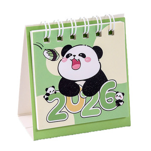Cute Panda Desk <b>Calendar</b> 2026 Mini Cartoon Desktop Planner With Holiday Info - Product Image 5
