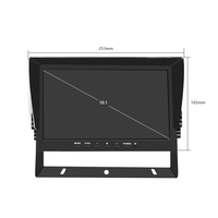 Moniteur vidéo de voiture Android SeemeTech 10,1 pouces IPS HD LCD avec caméra de recul et aide au stationnement, prise en charge de la carte SD, garantie 1 an