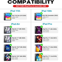 Étui avec clavier ATS F11AT-Pro pour iPad 10e et 11e génération (A16), étui pour iPad Air 11 pouces (M3/M2), clavier pour iPad Pro 11 M2
