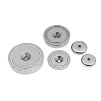 Strong Magnetic 36mm Neodymium Pot Magnet N52 N35 N42 Nickel Coating Neodymium Countersunk Magnet with M3 M4 M6 Screw