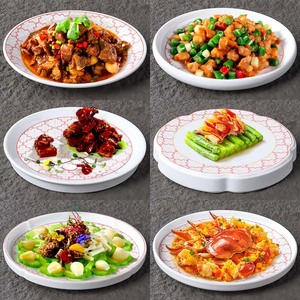 Assiettes rondes en mélamine avec motif floral, vaisselle de restaurant durable pour les repas d'hôtel, usage commercial - Product Image 1