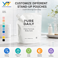 Pochette de voyage portable avec bec verseur pour après-shampoing et échantillons de produits de soin personnel