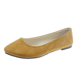 Zapatos casuales de mujer de gamuza con punta, suela plana, color liso, antideslizantes, de moda, de caña baja, tipo estribo. - Product Image 6