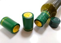 Capsule thermorétractable en PVC gaufré anti-déversement pour bouteille de vin 30mm 32mm, film de scellage personnalisable avec logo pour vodka et whisky